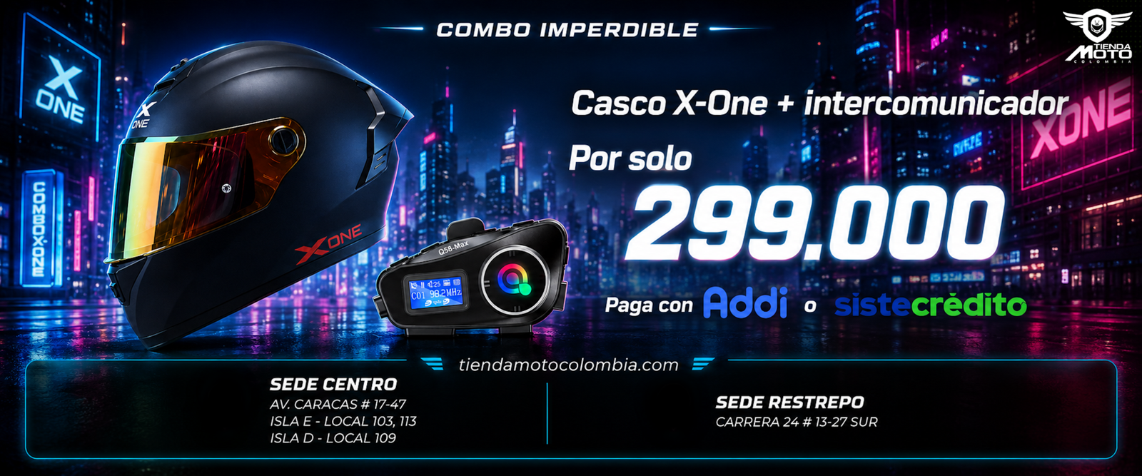 Combo X-One X-500 + Intercomunicador