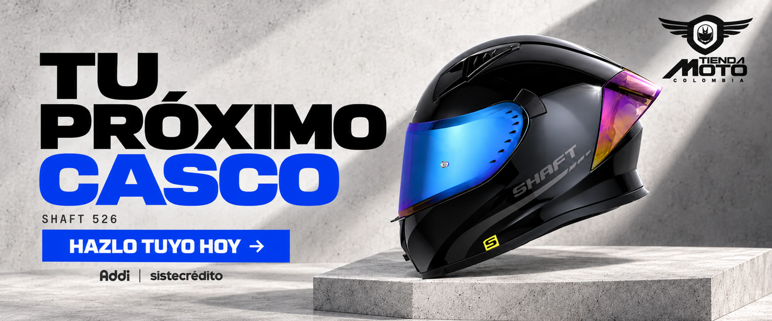 Casco Shaft 526 negro brillante